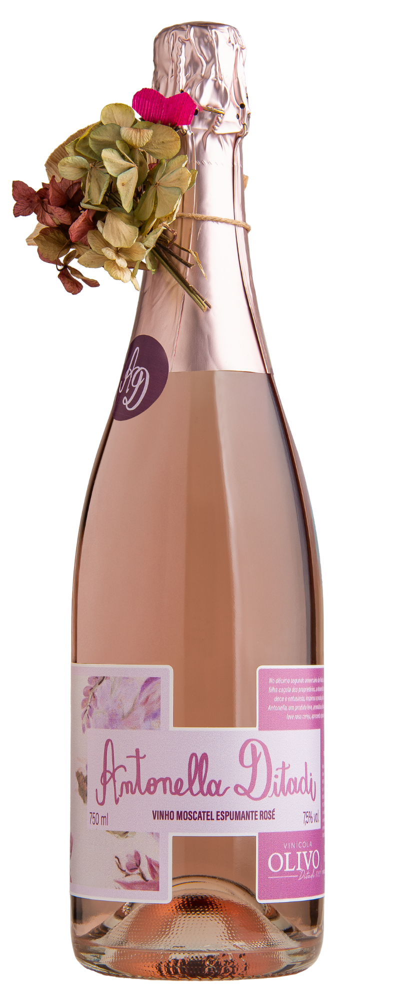 Garrafa Antonella Moscatel Rosé Casa Olivo